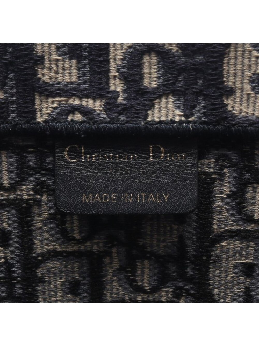 Dior Tote Book Oblique Embroidery Navy Canvas - Picture 4 of 6